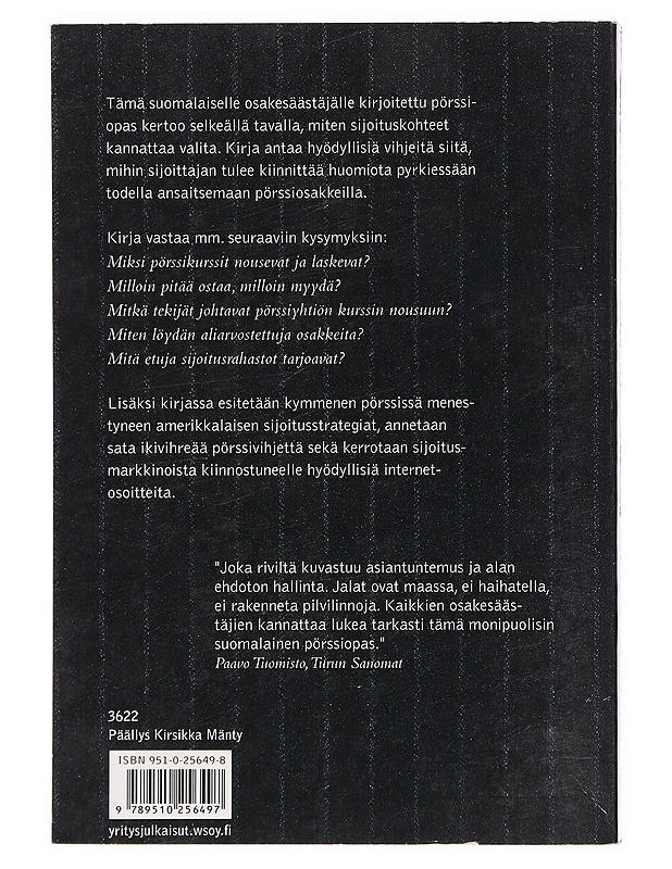 Miten sijoitan pörssiosakkeisiin - Seppo Saario - Tietokirjat ja oppaat - 10105391492 - 1