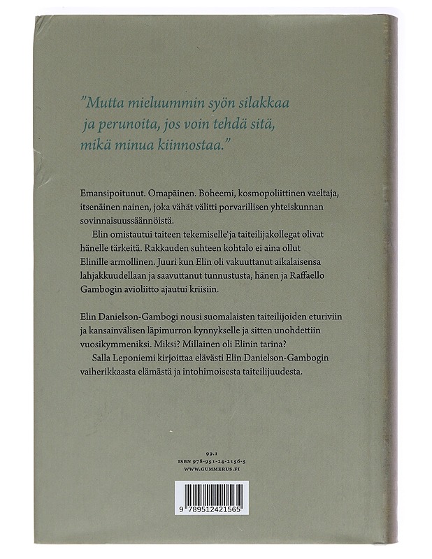 Niin kauan kuin tunnen eläväni : taidemaalari Elin Danielson-Gambogi - Salla Leponiemi - Elämäkerrat ja muistelmat - 10105391503 - 1