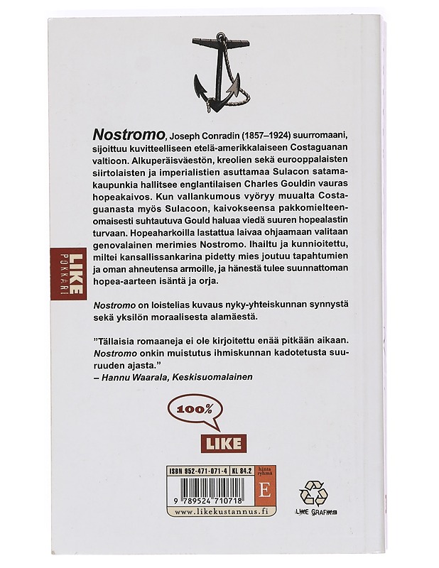 Nostromo - Conrad, Joseph - Romaanit ja novellit - 10105391623 - 1