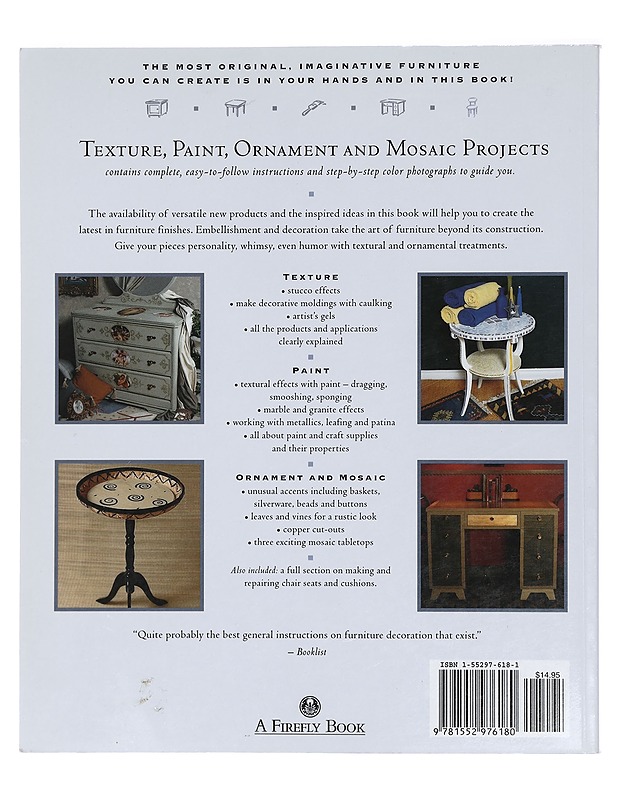 Decorating furniture : Texture, paint, ornament and mosaic projects - Sheila McGraw - Tietokirjat ja oppaat - 10105391667 - 1