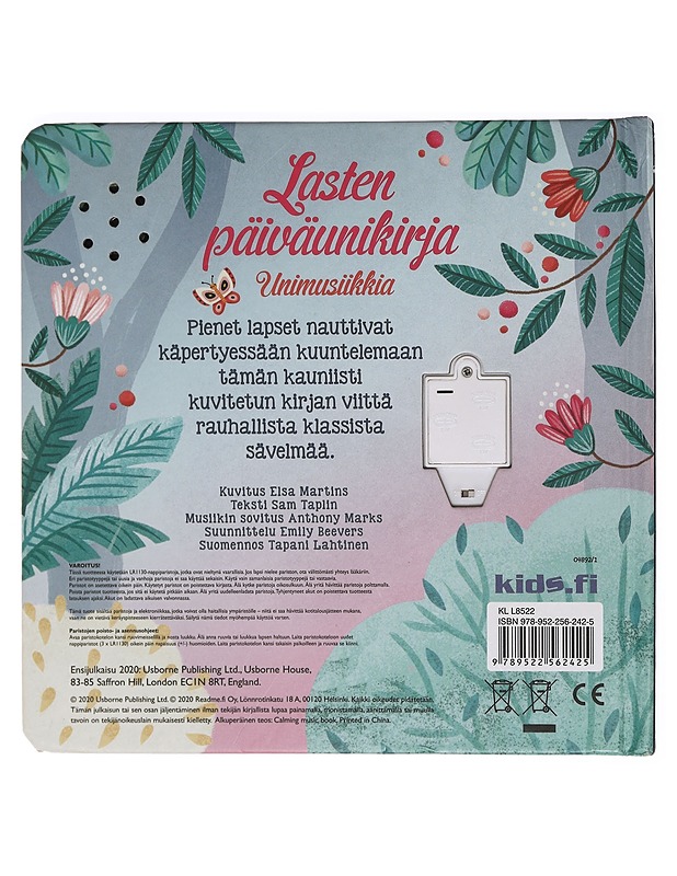 Lasten päiväunikirja : unimusiikkia - Martins, Elsa, taiteilija - Lastenkirjat - 10105391703 - 1