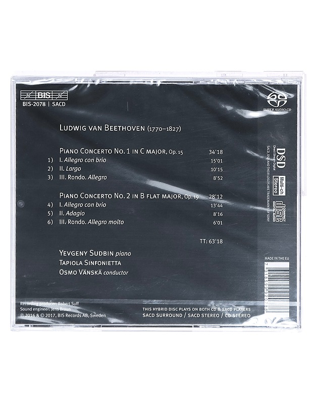Sudbin, Yevgeny: Tapiola Sinfo -  Piano concertos nos. 1 & 2 - CD - CD-levyt - 10105391732 - 1