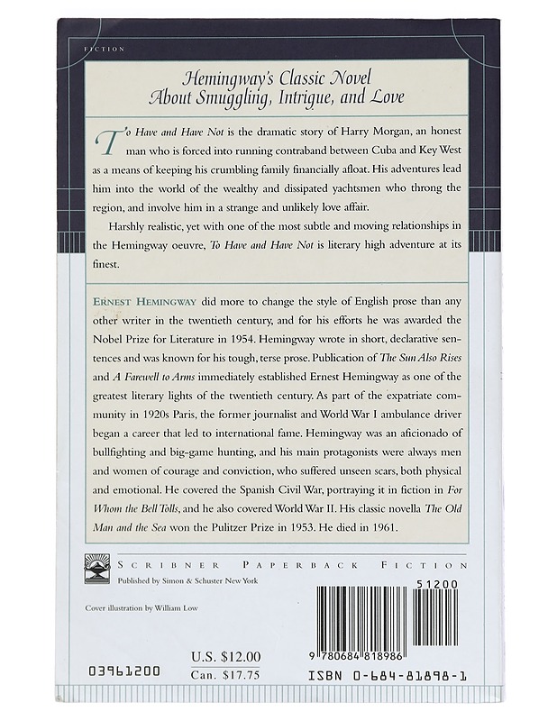 To Have and Have Not - Ernest Hemingway - Romaanit ja novellit - 10105391780 - 1