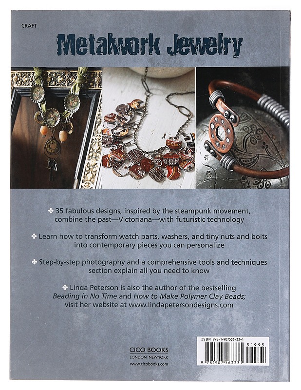 Metalwork jewelry : 35 step-by-step projects inspired by steampunk - Linda Peterson - Tietokirjat ja oppaat - 10105391786 - 1
