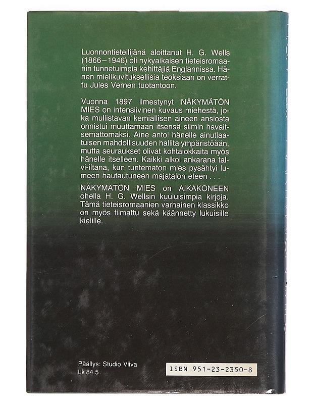 Näkymätön mies - Wells, H. G. - Jännitys ja dekkarit - 10105391865 - 1