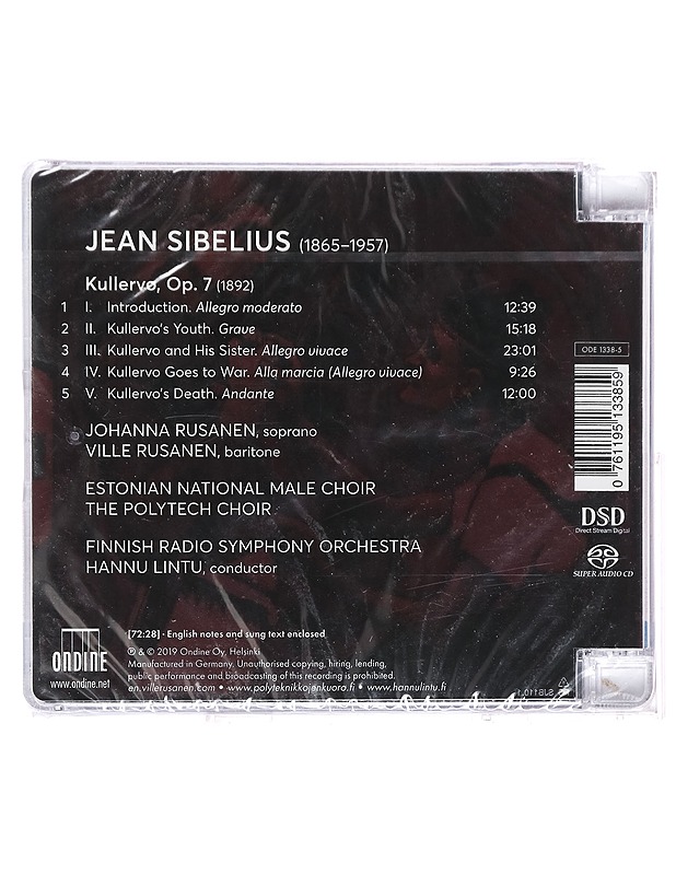 Estonian National Male Choir - Sibelius/Kullervo - CD  - CD-levyt - 10105391868 - 1