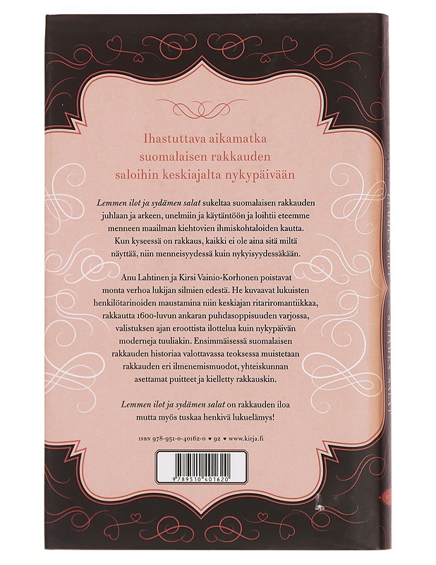 Lemmen ilot ja sydämen salat : suomalaisen rakkauden historiaa - Vainio-Korhonen, Kirsi - Historiakirjat - 10105391902 - 1