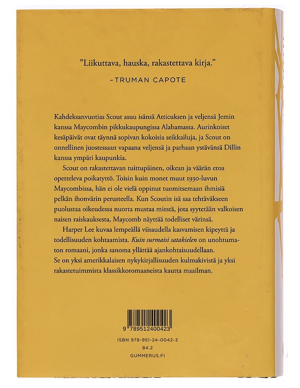 Kuin surmaisi satakielen - Lee, Harper - Romaanit ja novellit - 10105391907 - 1
