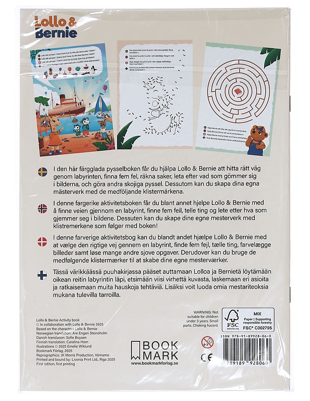 Lollo & Bernie: Activity Book - Melina Roy - Lastenkirjat - 10105392002 - 1