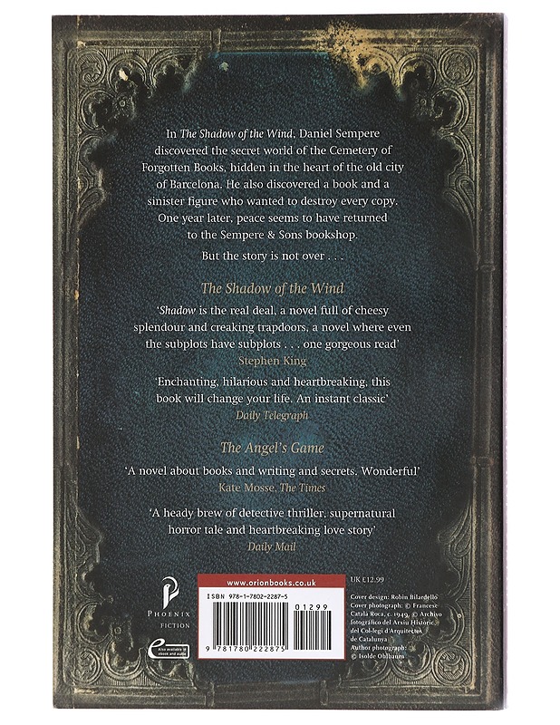 The prisoner of heaven - Carlos Ruiz Zafon - Jännitys ja dekkarit - 10105392149 - 1