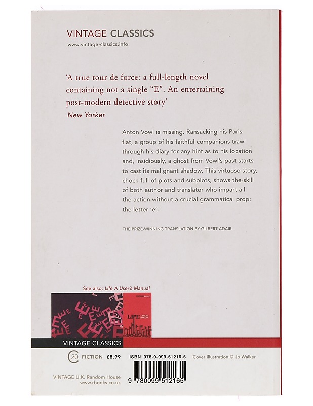 A void - Georges Perec - Romaanit ja novellit - 10105392165 - 1