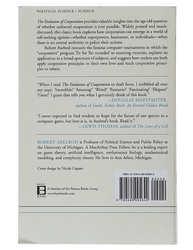 The evolution of cooperation - Robert Axelrod - Romaanit ja novellit - 10105392169 - 1
