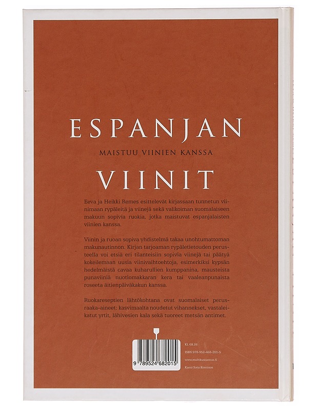 Espanjan viinit : maistuu viinien kanssa - Remes, Eeva - Ruokakirjat - 10105392294 - 1