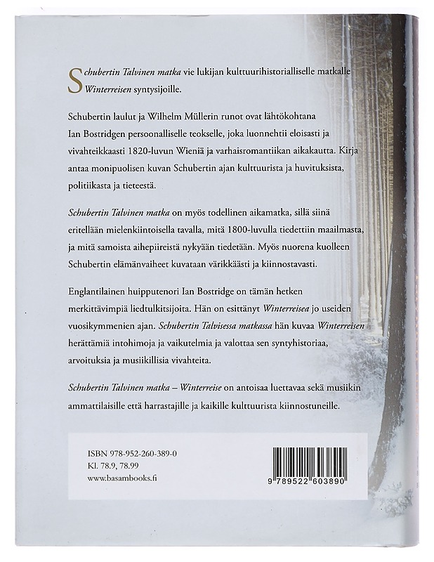 Schubertin Talvinen matka : Winterreise - Bostridge, Ian - Elämäkerrat ja muistelmat - 10105392317 - 1
