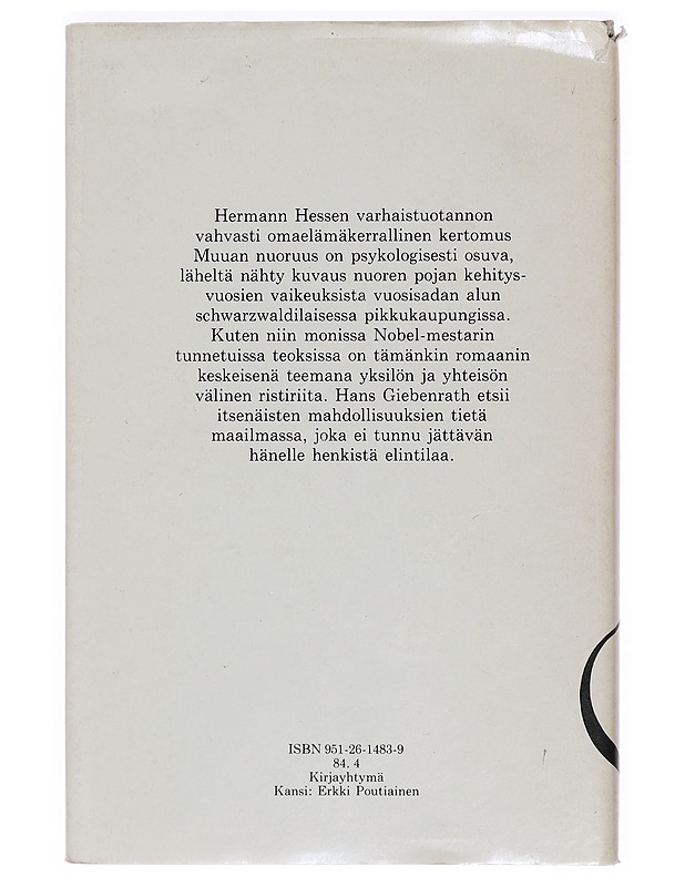 Muuan nuoruus - Hesse, Hermann - Romaanit ja novellit - 10105392325 - 1