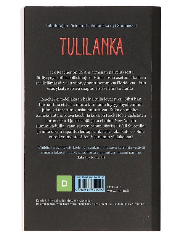 Tulilanka - Child, Lee - Jännitys ja dekkarit - 10105392344 - 1
