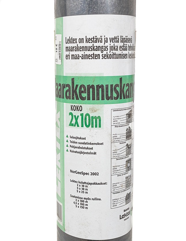 LEKTEX rakennuskangas 2x10 m - Muut urheiluvälineet ja vapaa-aika - 10105392463 - 1