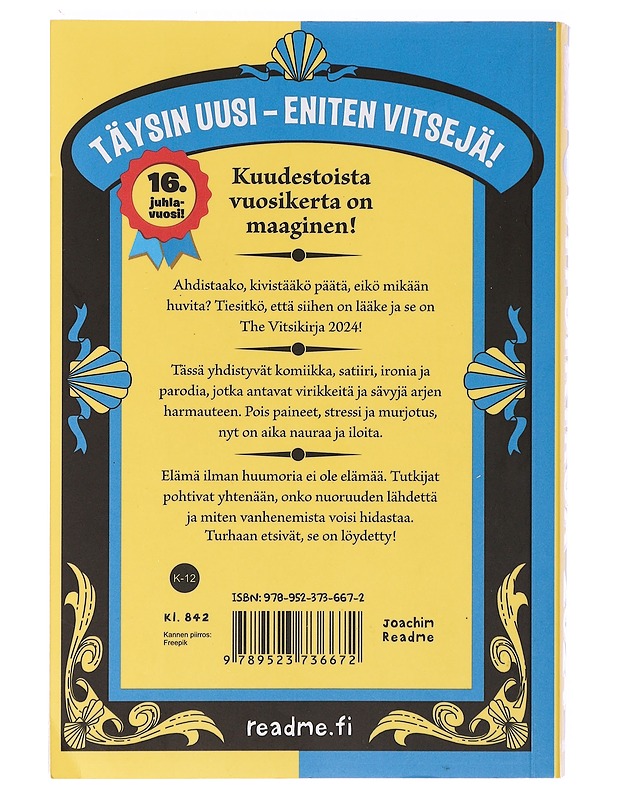 The vitsikirja 2024 - Joachim Readme - Romaanit ja novellit - 10105392489 - 1