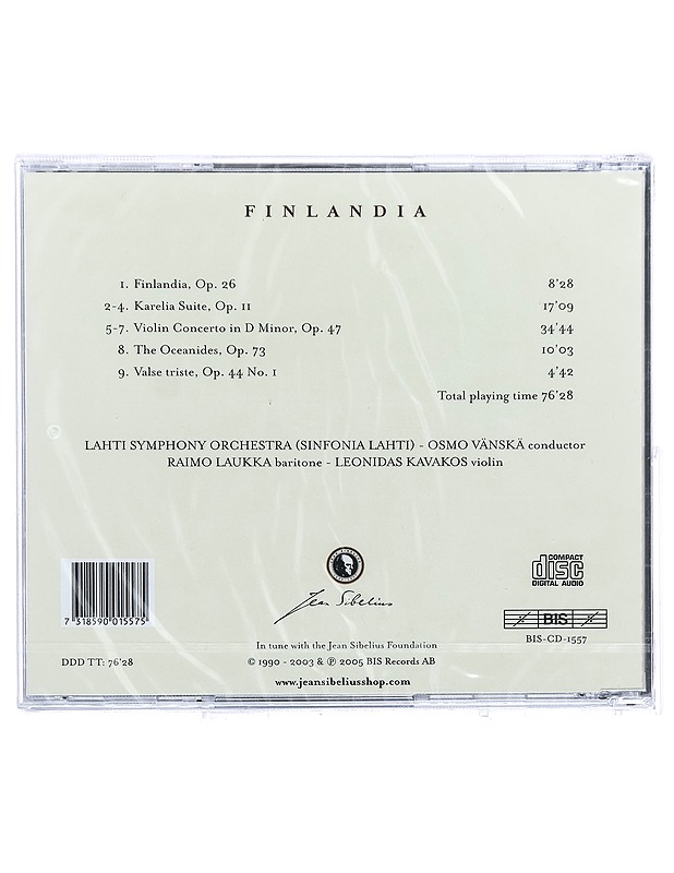 Jean Sibelius - Finlandia - CD-levyt - 10105392647 - 1