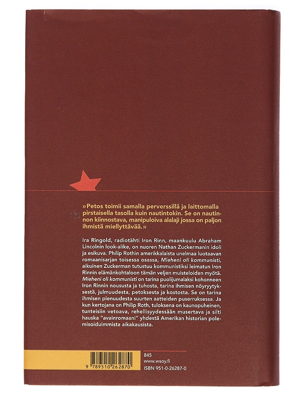 Mieheni oli kommunisti - Roth, Philip - Romaanit ja novellit - 10105392762 - 1