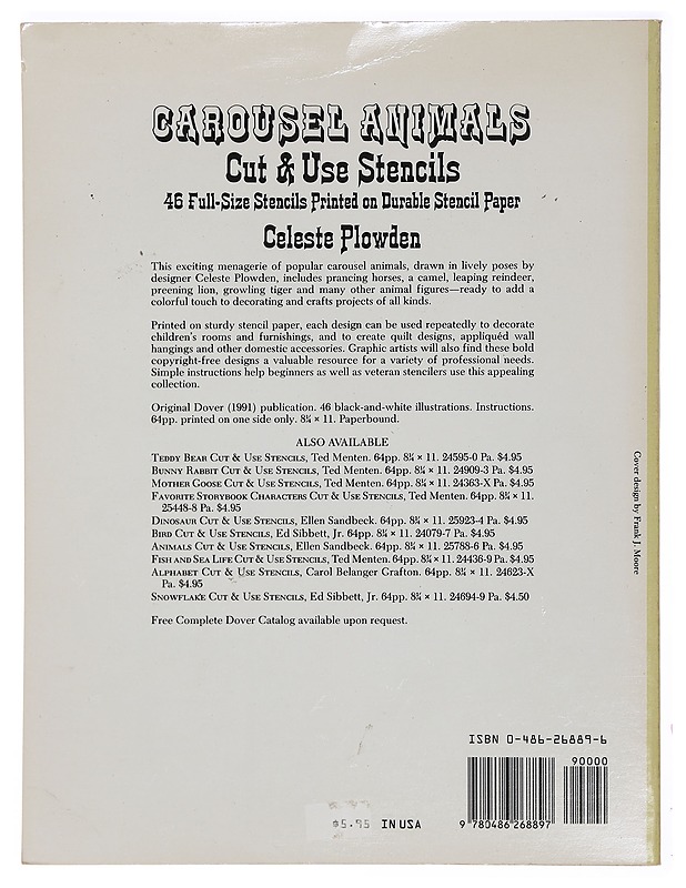 Carousel animals cut & use stencils - Plowden, Celeste - Lastenkirjat - 10105392769 - 1
