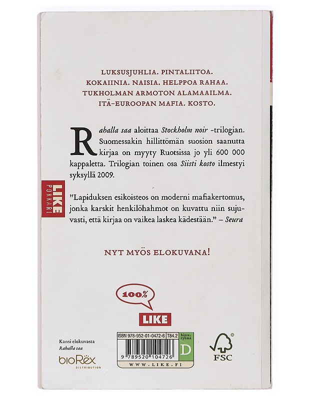 Rahalla saa - Lapidus, Jens - Jännitys ja dekkarit - 10105392784 - 1