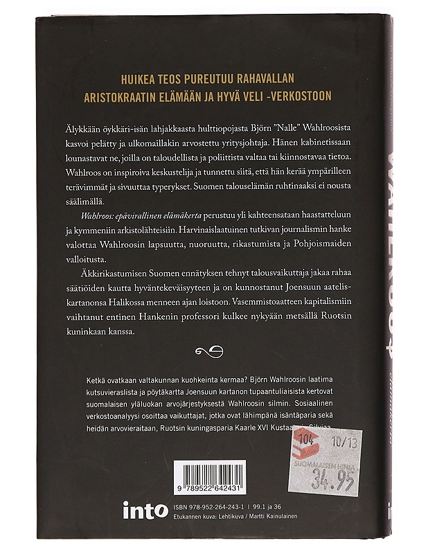Wahlroo$ : epävirallinen elämäkerta - Pietiläinen, Tuomo - Elämäkerrat ja muistelmat - 10105392845 - 1
