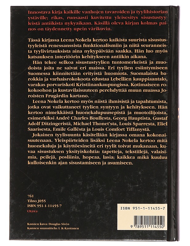 Sisustustyylit antiikista nykyaikaan - Nokela, Leena - Historiakirjat - 10105392933 - 1