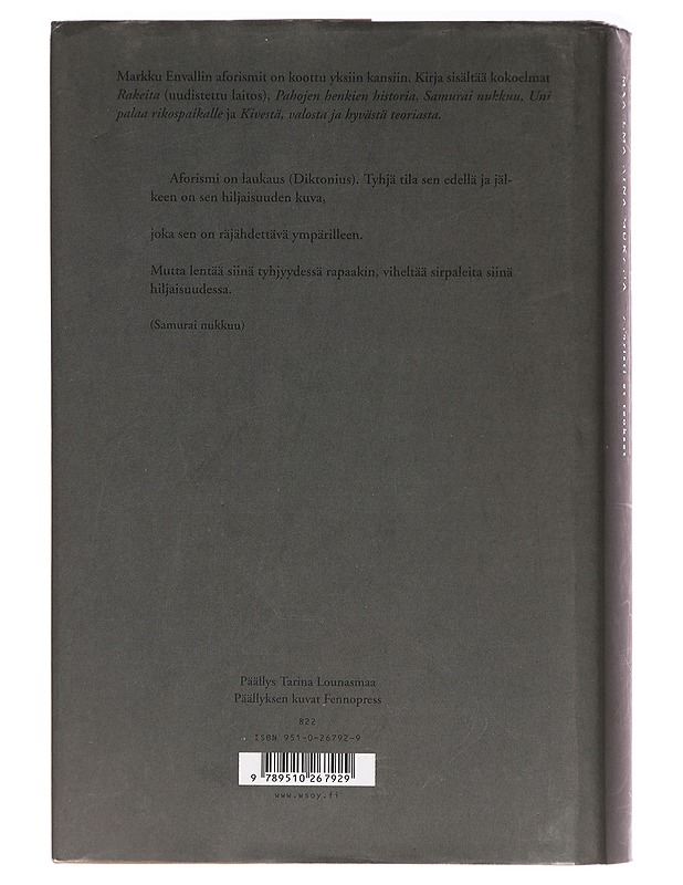 Maailma aina mukana : aforistiset teokset - Markku Envall - Kaunokirjallisuus - 10105392946 - 1