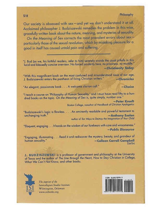 On the Meaning of Sex - J. Budziszewski - Tietokirjat ja oppaat - 10105392961 - 1