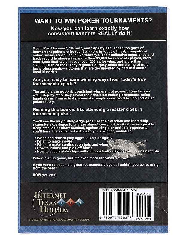 Winning Poker Tournaments One Hand at a Time Volume I -Eric Lynch; Jon Turner; Jon Van Fleet - Tietokirjat ja oppaat - 10105392964 - 1
