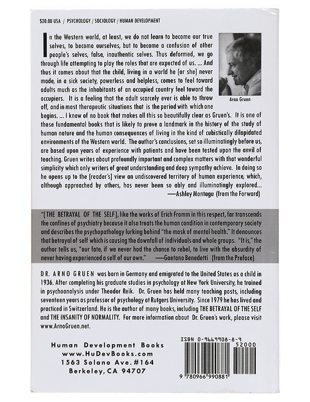 The betrayal of the self : the fear of autonomy in men and women - Gruen, Arno - Tietokirjat ja oppaat - 10105392978 - 1