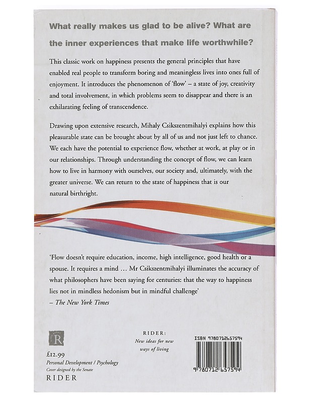 Flow : the classic work on how to achieve happiness - Mihaly Csikszentmihalyi - Hyvinvointikirjat - 10105392982 - 1