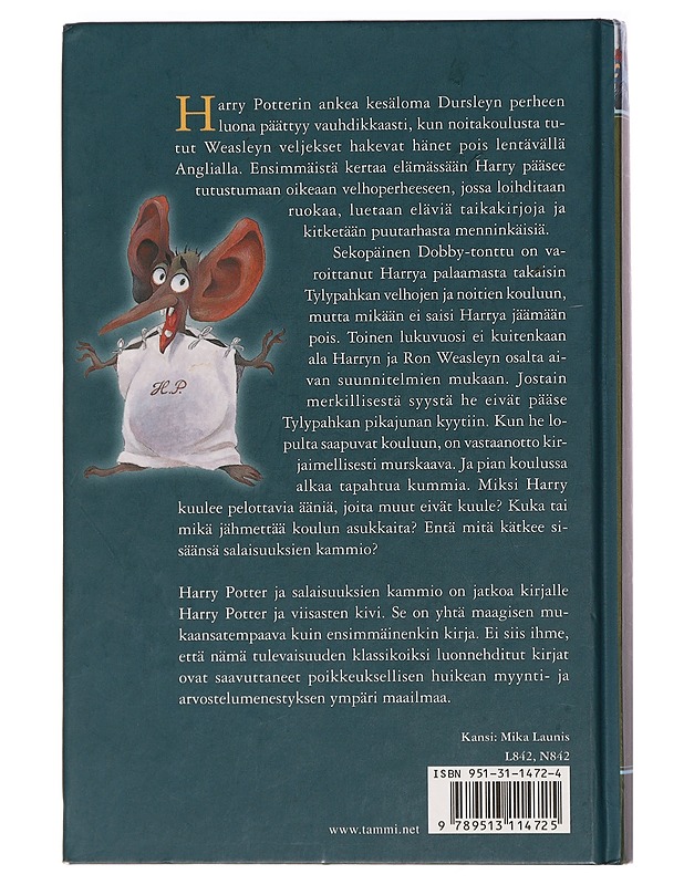 Harry Potter ja salaisuuksien kammio - Rowling, J. K. - Fantasia- ja scifi - 10105392999 - 1