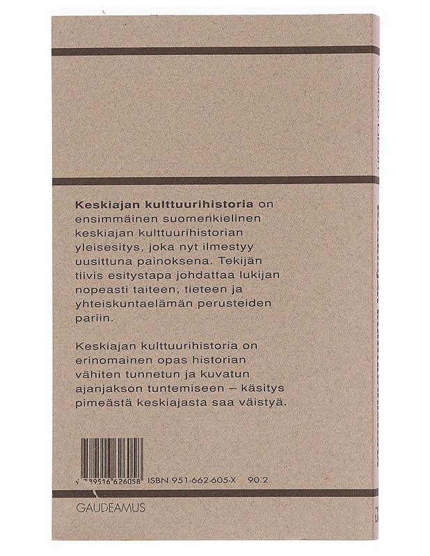 Keskiajan kulttuurihistoria - Veikko Litzen - Historiakirjat - 10105393051 - 1