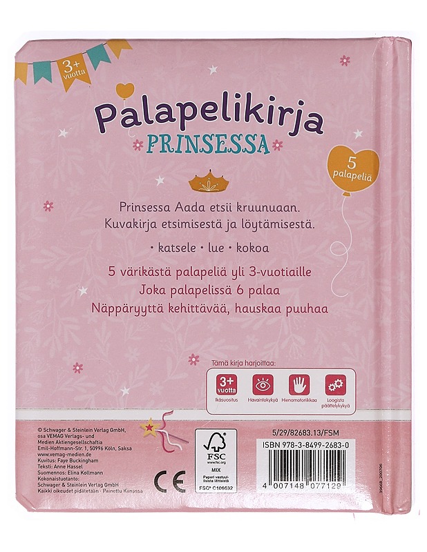 Prinsessan palapelikirja - Lastenkirjat - 10105393058 - 1