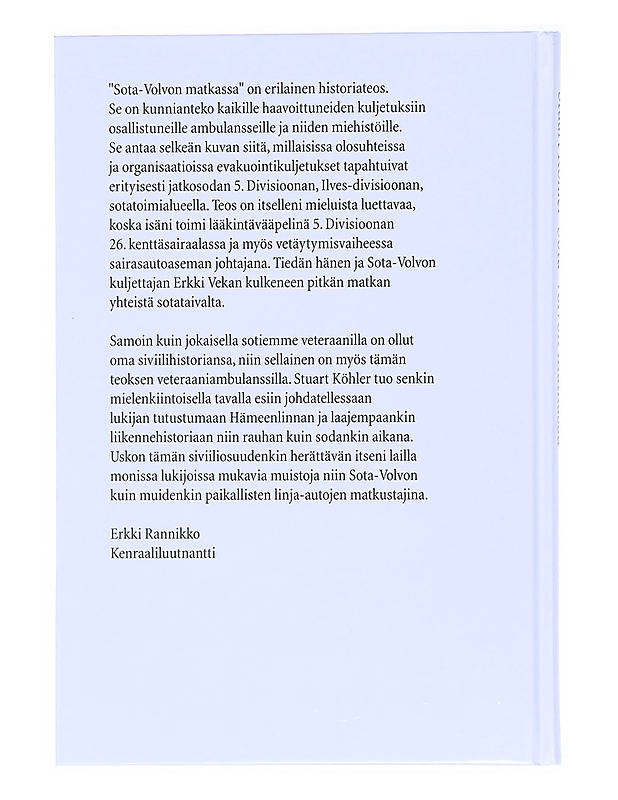 Sota-Volvon matkassa - Stuart Köhler - Historiakirjat - 10105393174 - 1