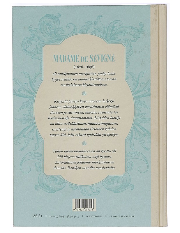 Markiisitar de Sévignén kirjeet 1648-1696 - Sévigné, Marie de Rabutin-Chantal - Elämäkerrat ja muistelmat - 10105393266 - 1