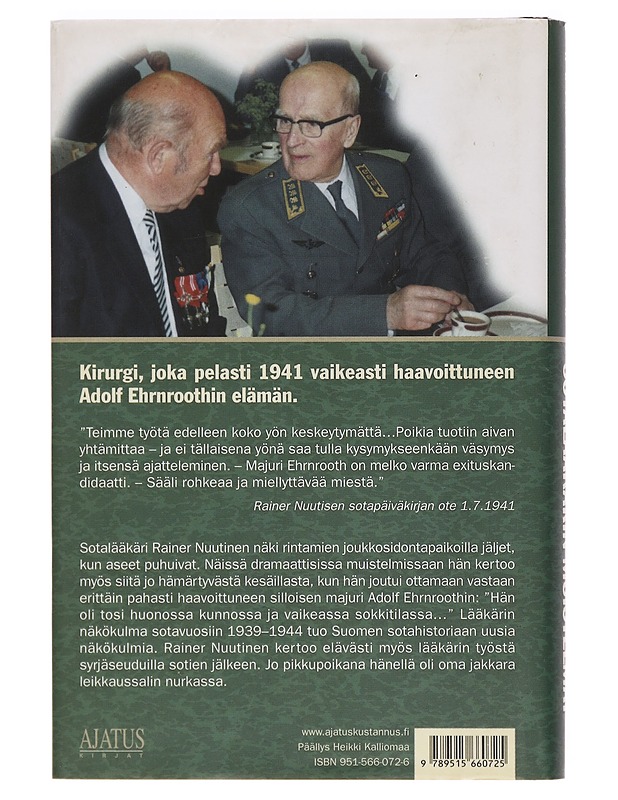 Sotalääkärin muistelmat - Rainer Nuutinen - Elämäkerrat ja muistelmat - 10105393283 - 1