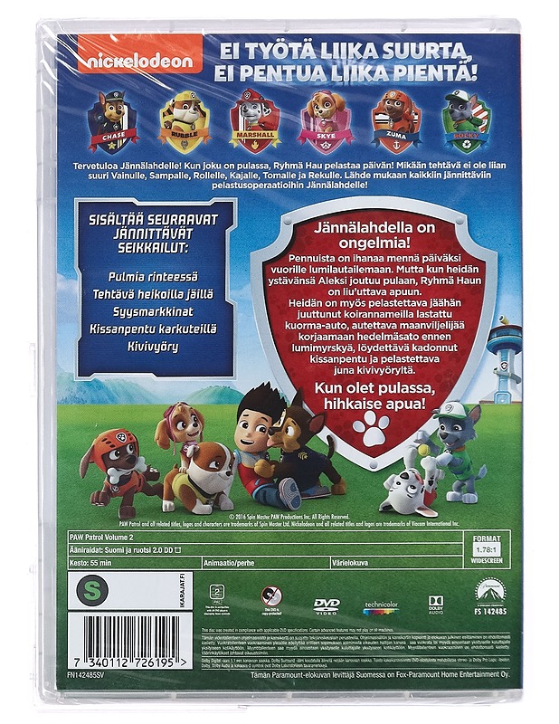 Paw Patrol: Liukkaalla Jäällä Ja Muita Seikkaluja - DVD - DVD-elokuvat - 10105393314 - 1
