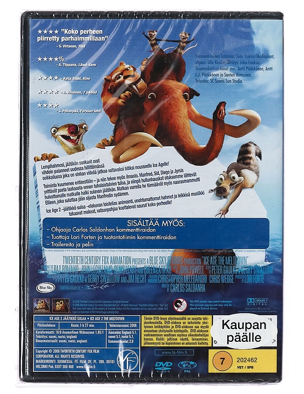 Ice Age 2: Jäätikkö Sulaa - DVD - DVD-elokuvat - 10105393421 - 1