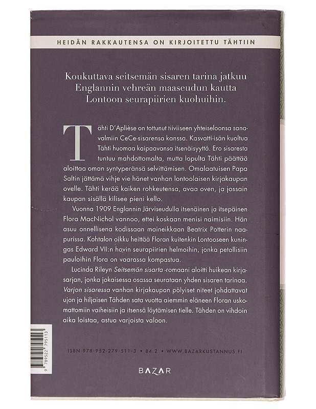 Varjon sisar : Tähden tarina - Riley, Lucinda - Romaanit ja novellit - 10105393567 - 1