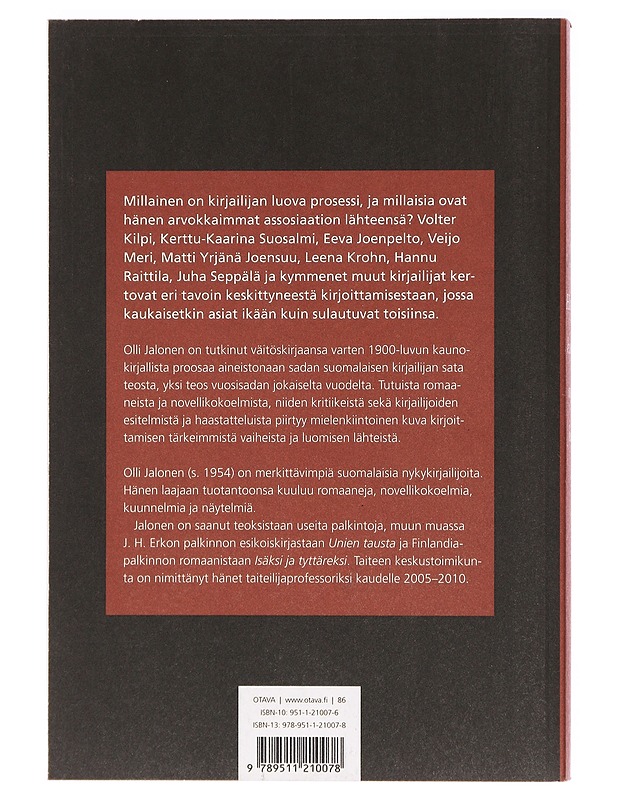 Hitaasti kudotut nopeat hetket : kirjoittamisen assosiaatiosta 1900-luvun suomalaisessa proosassa - Olli Jalonen - Historiakirjat - 10105393592 - 1