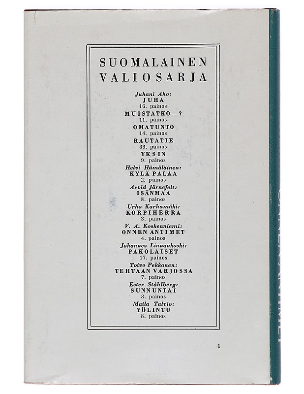 Onnen antimet - Koskenniemi, V. A. - Romaanit ja novellit - 10105393617 - 1