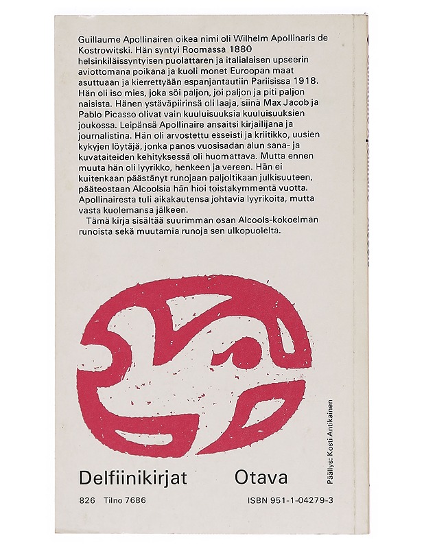 Alcools : runovalikoima - Apollinaire, Guillaume - Runot ja näytelmät - 10105393657 - 1