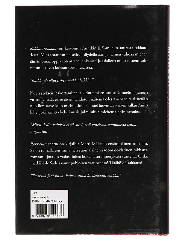 Rakkausromaani - Matti Mäkelä - Romaanit ja novellit - 10105393676 - 1