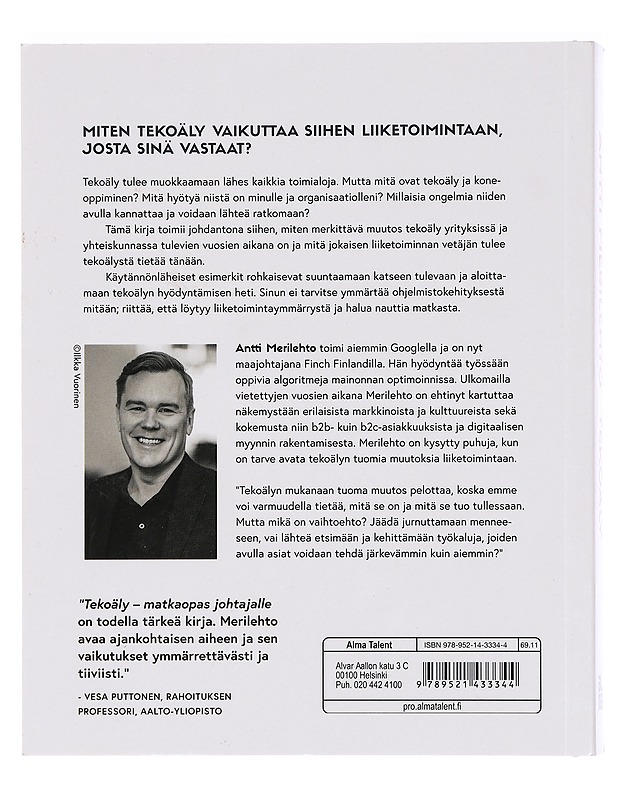 Tekoäly : matkaopas johtajalle - Antti Merilehto - Tietokirjat ja oppaat - 10105393728 - 1
