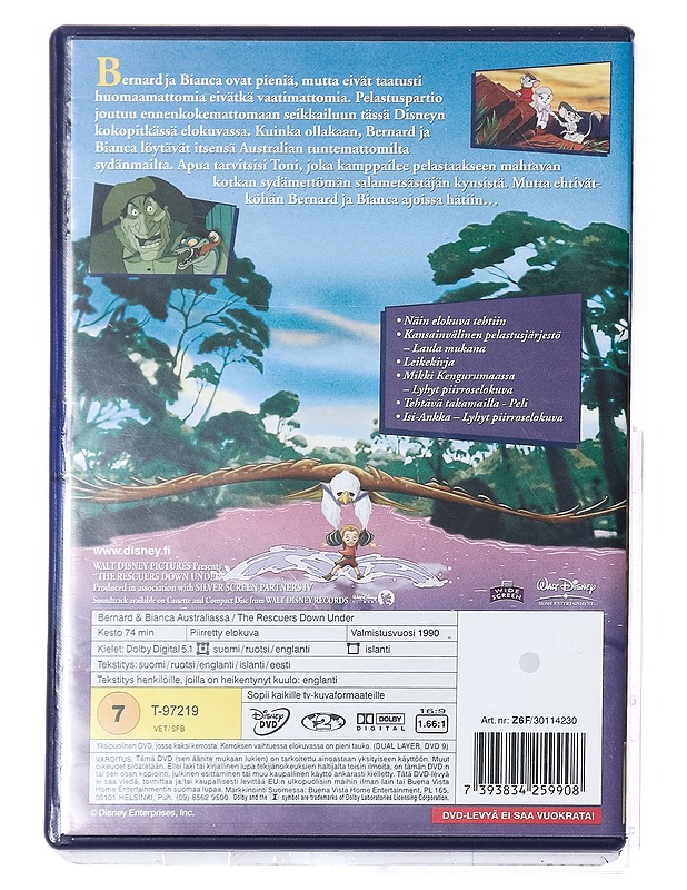 Bernard ja Bianca Australiassa - DVD - DVD-elokuvat - 10105393767 - 1