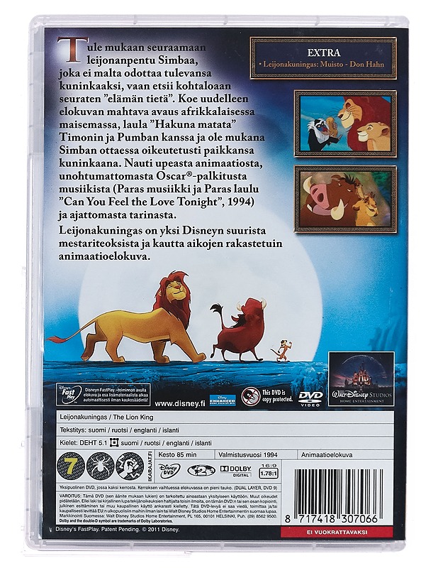 Leijonakuningas - DVD - DVD-elokuvat - 10105393898 - 1