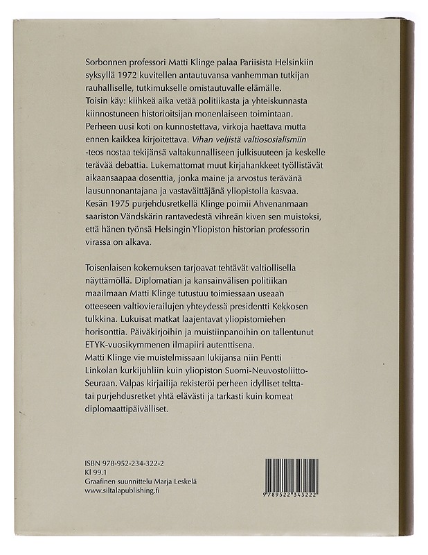 Anarkisti kravatti kaulassa : muistelmia 1972-1982 - Matti Klinge - Elämäkerrat ja muistelmat - 10105393905 - 1